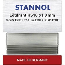 Stannol HS10 spájkovací cín bez olova bez olova Sn99,3Cu0,7 ROM1 6 g 1 mm