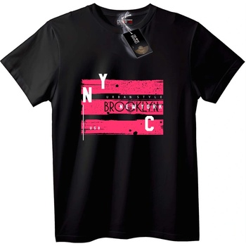 NOONEBRAND Тениска NYC Brooklyn градски стил - M, White