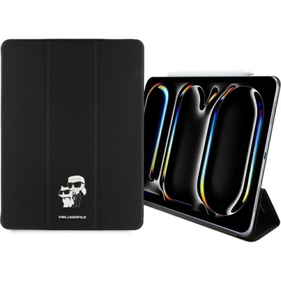 Karl Lagerfeld iPad Pro 13 2024 Saffiano magnetické Karl & Choupette KLFC13PM24SAKCK čierne