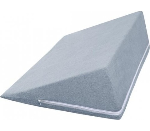 Bellatex Klínový podhlavník Froté modrošedá80x50x20