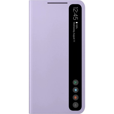 Samsung Оригинален калъф Samsung Clear View Cover за Samsung Galaxy S21 FE - Лилав, EF-ZG990CVE
