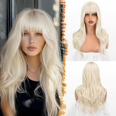 Barsdar Platinová blond vrstvená paruka s ofinou