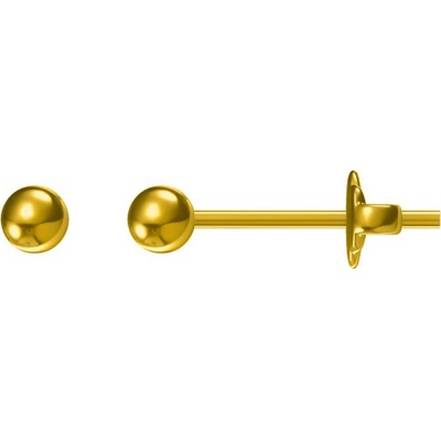 Argento Pozlacené stříbrné náušnice kulky 67508