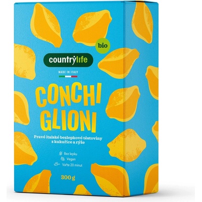Country Life conchiglioni kukuřično-rýžové 300 g