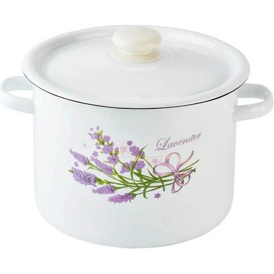 idilia 22 см (5, 5 л. ) емайлирана тенджера с метален капак idilia разцветка Лаванда