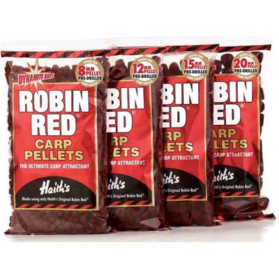 Dynamite Baits Pellets Pre-Drilled Robin Red 900g 15mm