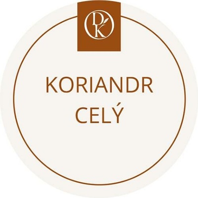 Davídkovo koření Etiketa Koriandr celý béžová průměr 4,5 cm 1 ks