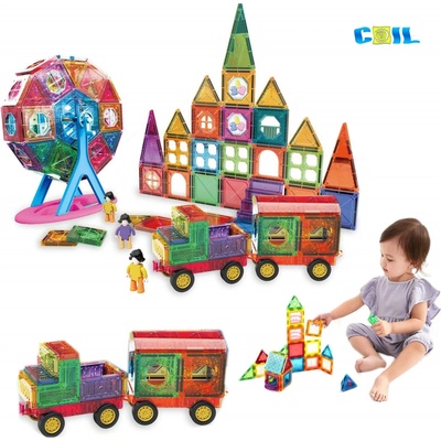 Lebula Magnetické kostky pro děti Ruské kolo 180 ks