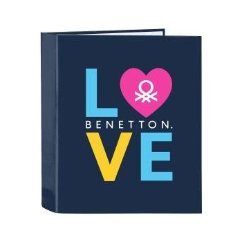 Benetton Папка с пръстени Benetton Love Морско син A4 (27 x 33 x 6 cm)
