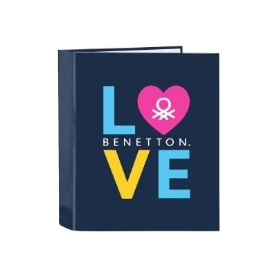 Benetton Папка с пръстени Benetton Love Морско син A4 (27 x 33 x 6 cm)