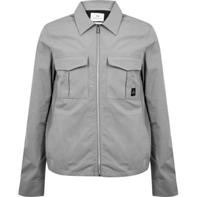 Ps paul smith Риза с дълъг ръкав PS PAUL SMITH Men's Cotton Zip Long Sleeve Overshirt - Flat Grey 70