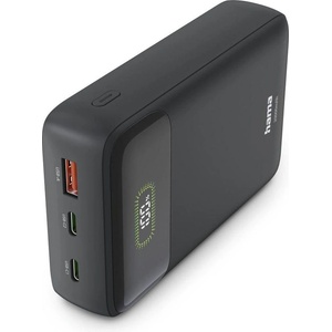Hama Външна батерия "PD20-W20", 20000 mAh, 3 изхода: 2 x USB-C, USB-A, Бърз (HAMA-201780)
