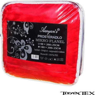 Aaryans plachta mikroflanel červené 90x200