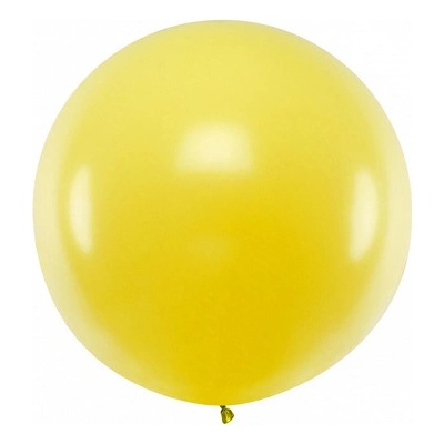 PartyDeco Guľatý Jumbo balonek 1m žltý