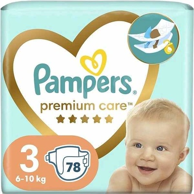 Pampers Бебешки пелени Pampers Premium Care - Размер 3, 6-10 kg, 78 броя (1100017443)