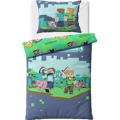 TipTrade bavlna obliečky Minecraft Hor sa do boja 140x200 70x90