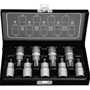PROTECO sada hlavíc 1/2" TORX T20-T70 zástrčné 9ks SN-12-T02