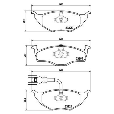 Sada brzdových platničiek, vždy 4 kusy v sade BREMBO P 85 063 (P85063)