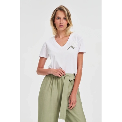 Moodo Дамска тениска Moodo - бяла Moodo | Byal | ЖЕНИ | XS