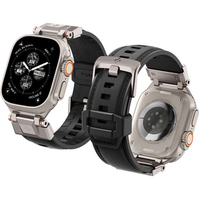 Spigen Spigen Durapro Armor PU-Armband каишка за Apple Watch 4/5/6/7/8/9/SE/Ultra 1/2 (42/44/45/49 mm), черен