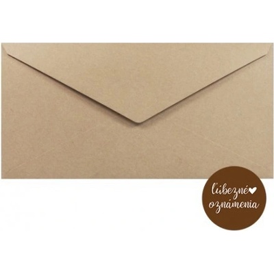 Recyklovaná obálka DL - 100 g - hnedá
