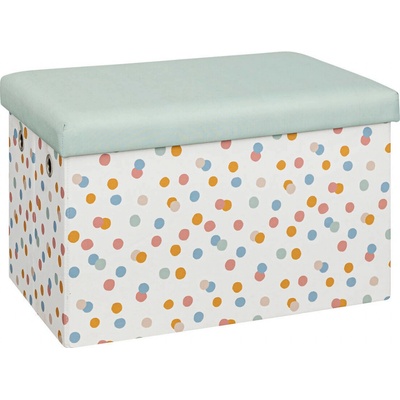 Atmosphera for kids Taburet s úložným prostorem ENIO, puntíkovaný, 57 x 36 x 36 cm vícebarevná