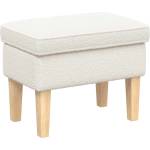 vidaXL Пуф за крака Кремаво 55 x 35 x 41 см Букле (42030003)