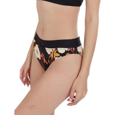 Fundango Sahara Mid Waist Full bikini bottom - Black (Sweet Grape)