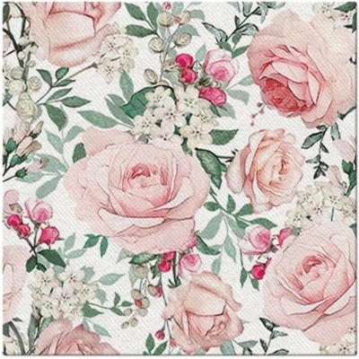 PAW Airlaid AAN122600 Gorgeous Roses servítka 40x40cm