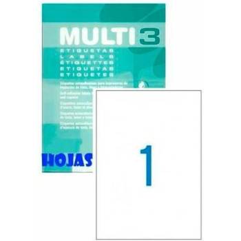 MULTI 3 Етикети за принтер MULTI 3 Бял прав 100 Листи 210 x 297 mm (8410782047148)