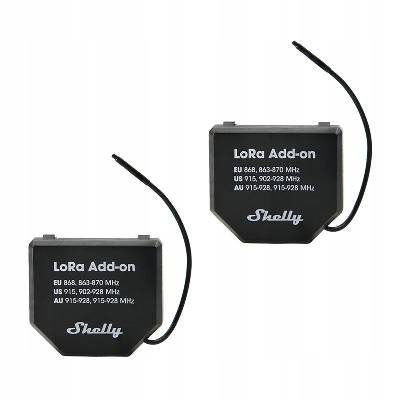 Shelly Lora Add-on Sada 2 kusů relé Eu868 pro Gen3 / Gen4