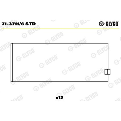 Ojniční ložisko GLYCO 71-3711/6 STD - sada