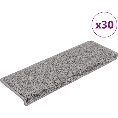 vidaXL Изтривалки за стълби, 30 бр. , 65x21x4 см, сиви, с правоъгълен кант (3365825)