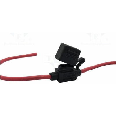 ELED HM2335 Zásuvka; 9,1mm; na kabel; Výv: vodiče x2; červená; Rozm: Ø25mm