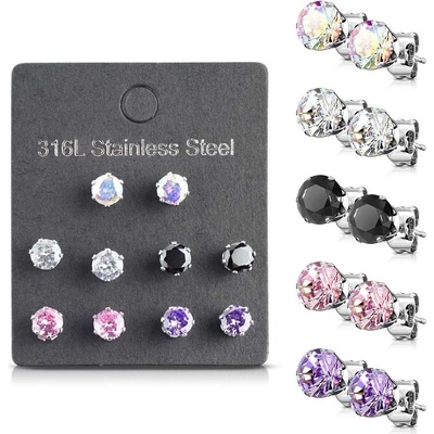 Mabell Set dámských náušnic z chirurgické oceli AISLA CZ221VE01-05C45