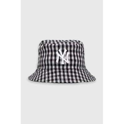 New Era MLB Womens Gingham Tapered Bucket New York Yankees Black