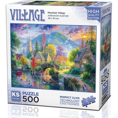 KS Games Пъзел KS Games от 500 части - Планинско село (20046)