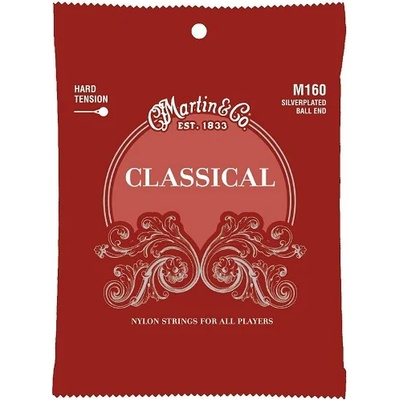 MusicStoreBG Струни за класическа китара Martin M160 Classic Silverplated Hard Tension Ball End by Martin Guitars