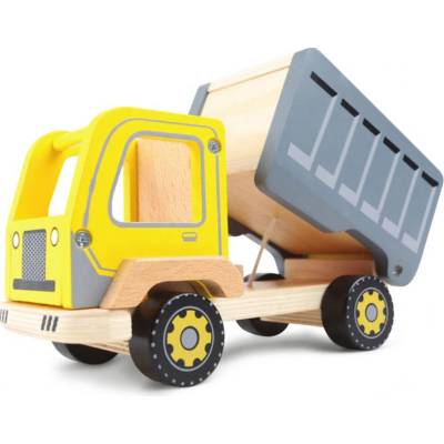 ECOTOYS Dřevěný sklápěč popelářský vůz