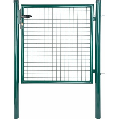 Brána Strend Pro METALTEC ECO 2, 1000/2000/50x50 mm, okrúhly rám, zelená, jednokrídlová, záhradná, ZN+PVC, RAL6005