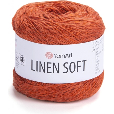 YarnArt Příze Linen soft 7310 rezavo-hnědá