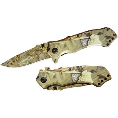 TifanTEX Buck Zatvárací nôž s klipom 4101 RealTree 20cm