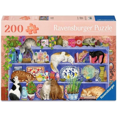 RAVENSBURGER Kočky v regálu 200 dílků