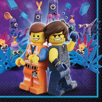 Amscan Lego Movie 2 ubrousky 16ks 33x33cm