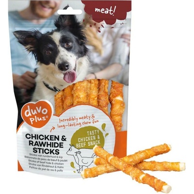 Duvo+ dog Meat! Chicken & rawhide sticks 100 g