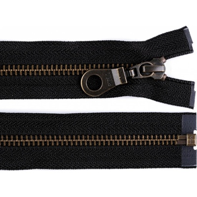 Prima-obchod Staromosazný zip YKK No 5 délka 80 cm bundový, barva černá
