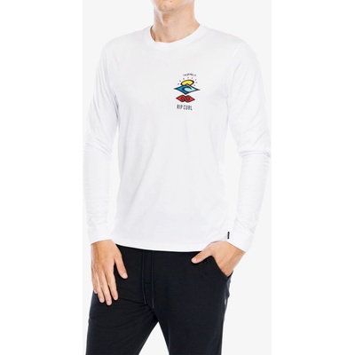 Rip Curl search icon l/s tee white