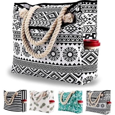 Plážová taška XXL, rodinné koupací tašky pro ženy, extra velká plážová taška, nákupní taška přes