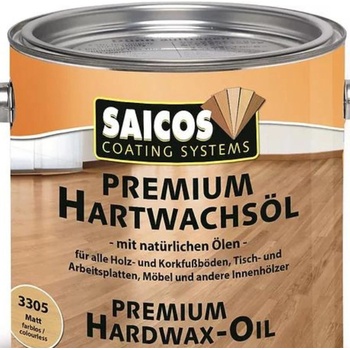 Saicos Premium Hardwax Oil 3305 Mат - Масло с твърда вакса 0.75л (6259)