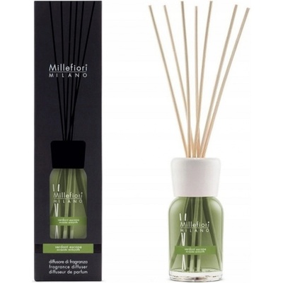 Millefiori Milano Natural Verdant Escape Útek do zelene Difuzér 100 ml + 7 stoniek dlhých 25 cm